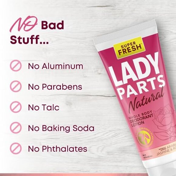 Lady Parts Natural Deodorant Lotion for Private Parts & Body/Arabian Jasmine/ros - Picture 9 of 9